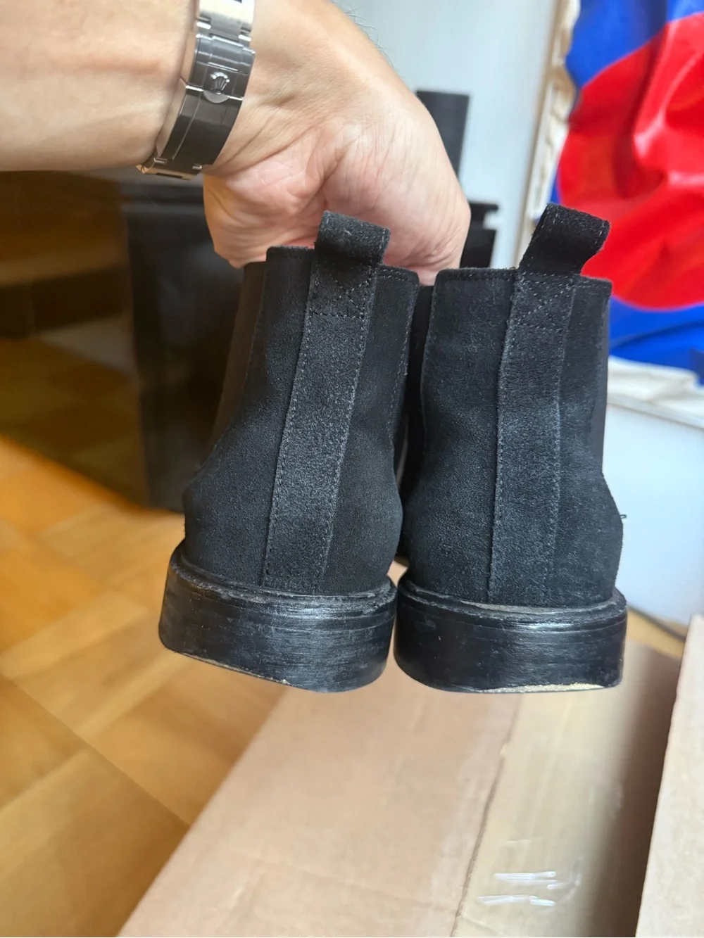 AllSaints Black Suede Chukka Chelsea Boot Sz 11 / 44